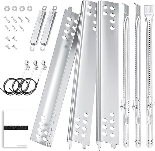 Grill Parts Kit for Char-Broil Performance TRU-Infrared 3-Burner | Fits Char-Broil 463371116, 463280019, 463371719, 463336016 and 463274016; G466-2500-W1 burners and G361-0003-W1 heat plates.