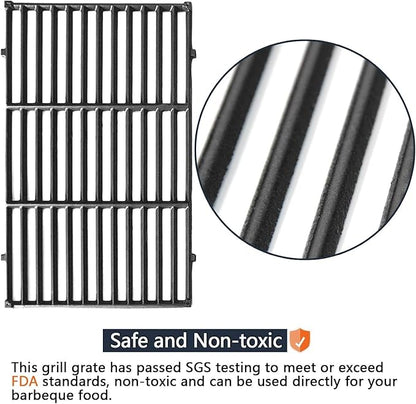 Hongso Replacement Parts for Weber Genesis 300 Series E & S 310 320 330 EP310 EP320 Gas Grills (with Front Control 2011-2016), 19.5 inch Grill Grates 7524 7528, 17.5 inch Flavorizer Bars 7620 7621