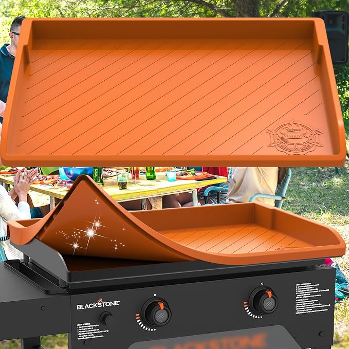 Silicone Griddle Cover for Blackstone 28“,Upgraded Heavy Duty Food Grade Silicone Grill Protective Cover for Blackstone Accessories Even Omnivore Griddle Plate,Protect from Dirt (DO NOT FITS 28" XL)