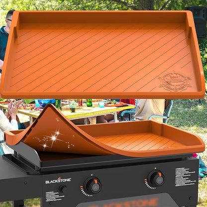 Silicone Griddle Cover for Blackstone 28“,Upgraded Heavy Duty Food Grade Silicone Grill Protective Cover for Blackstone Accessories Even Omnivore Griddle Plate,Protect from Dirt (DO NOT FITS 28" XL)