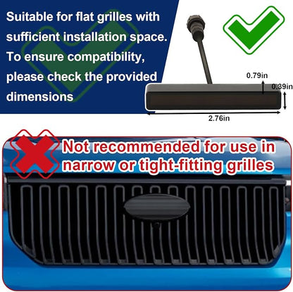 Front Grille Led Light For 2022-2025 Ford Maverick Accessories | Fits Maverick Lariat XL XLT Lobo All Trims,Maverick Raptor Style Grill Lights with adaptor fuse Waterproof (DIY Style-White)