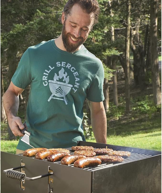 Guide Gear Heavy-Duty Park-Style Charcoal BBQ Grill for Camping, Outdoor Cooking, Backyard, Patio, Camp Grilling Barbecues, 20.5 x 20.5 x 8.25"h.