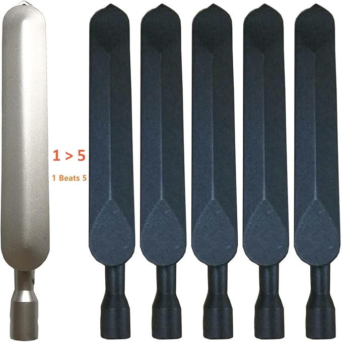 4 Pack Cast Stainless Steel 304 Oval Burner Fits for Barbeques Galore Grand Hall Kenmore Grand Turbo G5TSR, B3807 B3810 B3812 Y0662, Y0663, Y0665, CITSG, 282269, P1961A NG and LP Models