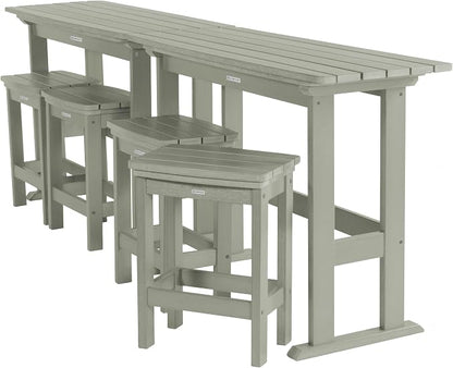 highwood Lehigh 6pc Counter Height Balcony Dining Set, Eucalyptus