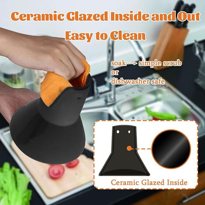 Large Ceramic Roaster Rack for Turkey&Big Chicken,Beer Can Turkey Stand Vertical Poultry Ceramic Steamer,Non-stick Ceramic Cooking BBQ Accessories For Grilling like Kamado Grill,Ovens,Smokers (Large)