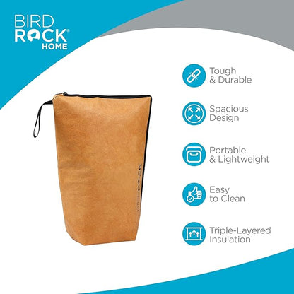 BIRDROCK HOME BBQ Resting Bag - Triple Layer Insulated Meat Resting Bag with Wide Zipper Opening, Premium Quality Tyvek, Portable, Reusable, 21.4" x 16" - Ideal for Briskets, Shoulders, & Large Cuts