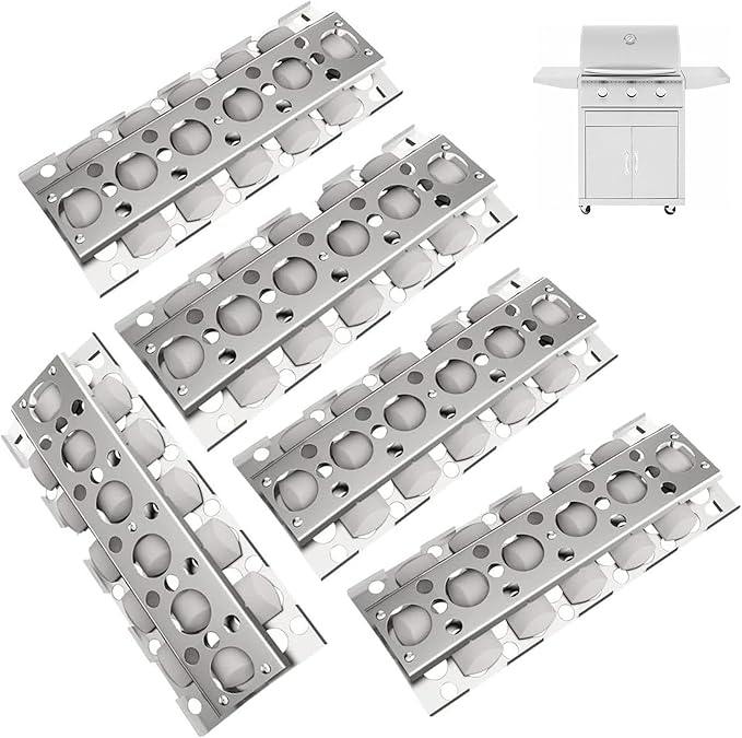 SafBbcue Grill Briquettes for Summerset Sizzler Grill Parts RCS 26" 32" 40" Grill Replacement Parts Turbo Captn Cook CG3CKWN CG4CKW Flame Tamer(5-Pcs)