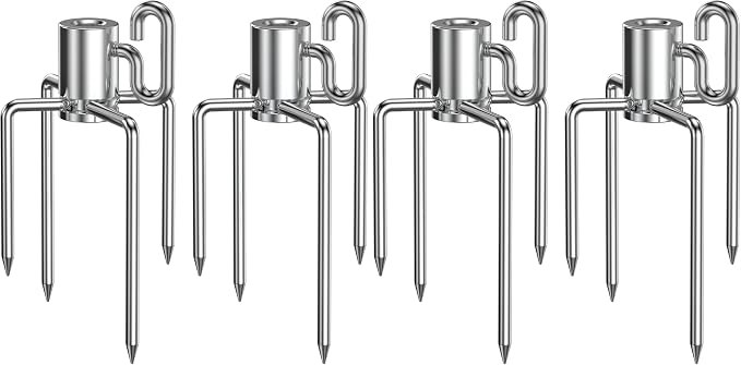 onlyfire 6008 Rotisserie Meat Forks(1-Pair) for Weber and Other Model Grills - Only Fits 5/16" Square Spit Rods (Pack of 2)
