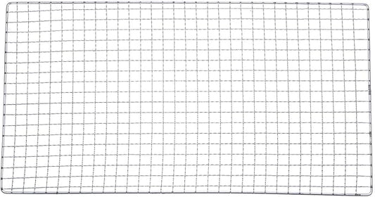 HARFINGTON Square BBQ Grill Net 17.3"x11.6" Electroplated Stainless Steel Barbecue Mesh Mat for Baking Smoking Charcoal Grilling Roasting