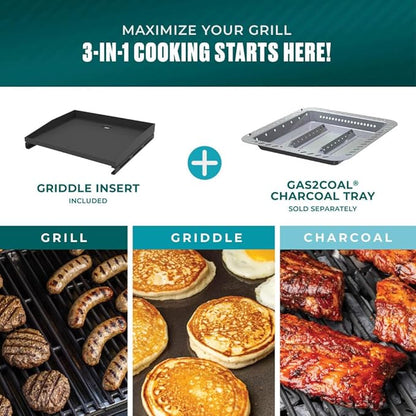 Charbroil Pro Series with Amplifire Infrared Technology 2-Burner Propane Gas Grill and Griddle Cabinet, Black - 463676724