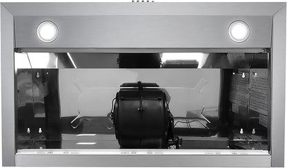 COSMO UC36 36 in. Haven Collection 380 CFM Ducted Under Cabinet Range Hood, LED Lights, Button Controls, Stainless Steel