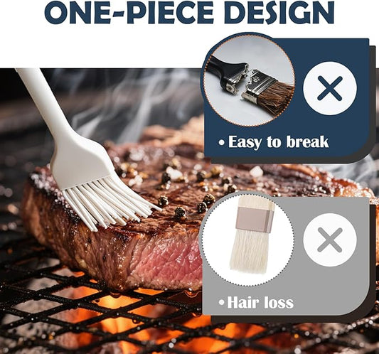 Meat Brush for Basting-3PCS,Oil Butter Sauce Marinades for BBQ Grill Brushes,Silicone Meat Brush,Heat Resistant,Food-grade,