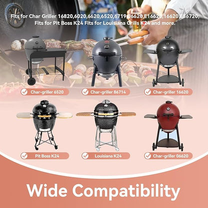 19.5" Cast Iron Round Grate for Akorn Kamado Ceramic Grill, Pit Boss K24, Louisiana Grills K24, Char-Griller 16620, E56720, 16820, Grill Grate Grid for Akorn Kamado,Expert kamado