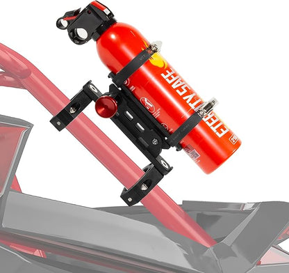 UTV Fire Extinguisher Mount Kit- Quick Release Roll Bar Fire Extinguisher Holder with Aluminum Bracket for Any Vehicle with 1.75"-2" Roll Bar, UTV Accessories Compatible with Polaris RZR/Can Am X3/SXS