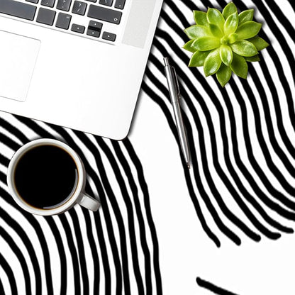 Black White Stripes Table Cloth for Round Chic Striped Circle Tablecloths Polyester Vintage for Picnic Party Dinner Wrinkle Oil-Proof Resistant Table Cover for Dining Table 70x70 Inch