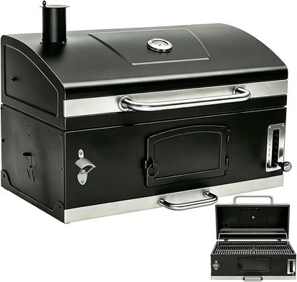Built In Charcoal Grill Large Charcoal BBQ Grills with 480 Square Inches Oversize Cooking Area, Outdoor Cooking Grill with Charcoal Trays for Backyard, Patio and Parties