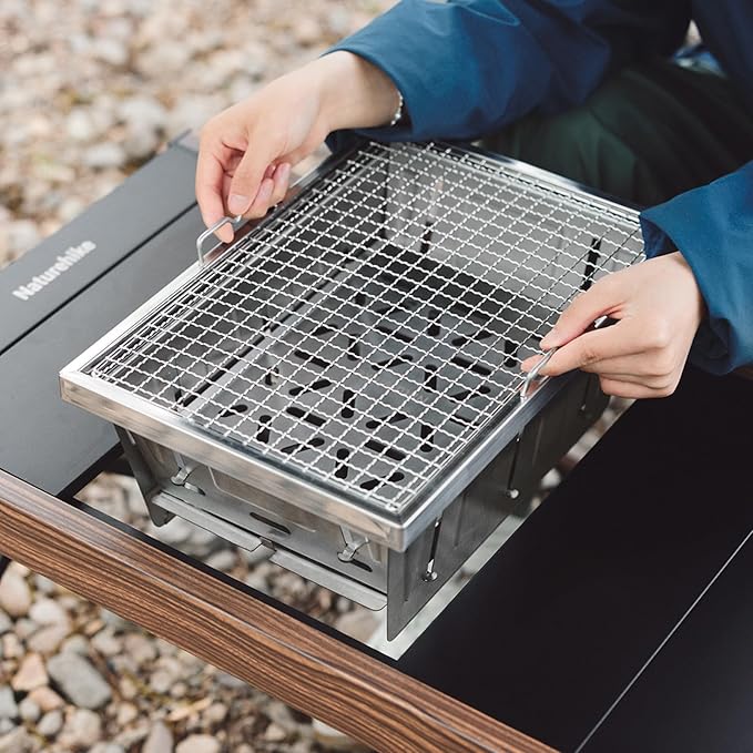 Naturehike BBQ Grill Grates Replacement, Stainless Steel Barbecue Wire Mesh, Multifunction Cooking Grate for Outdoor Grilling Cooking Camping Hiking Picnics