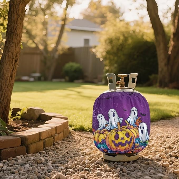 Halloween Propane Tank Cover 20lb Heavy Duty Propane Cylinder Cover Fits Standard 20 lb Tank Cylinder Waterproof Outdoor Grill Accessories