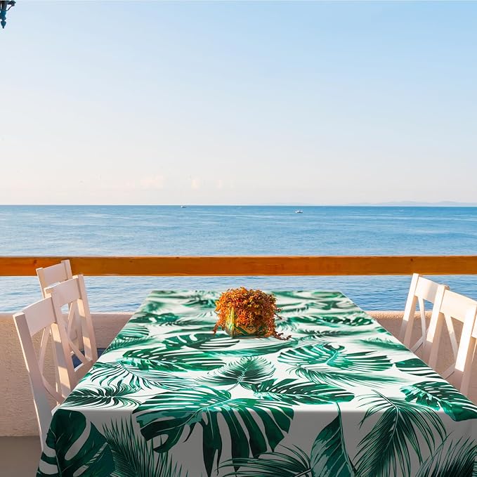 Outdoor Tablecloth with Umbrella Hole Umbrella Tablecloth Patio Tablecloths with Zipper for Courtyards, Terraces, and Beaches 60 x 84 in