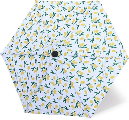 MASTERCANOPY Patio Umbrella 7.5 ft Replacement Canopy for 6 Ribs-Yellow Lemon Canopy Only