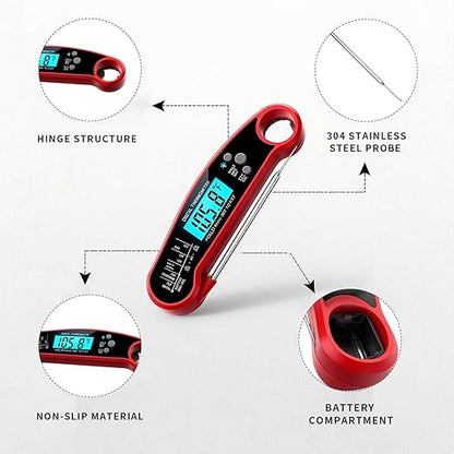 X&E Meat Thermometer Digital – Instant Read Food Thermometer for Cooking & Grilling – Professional Kitchen for Men, Dad & Mom