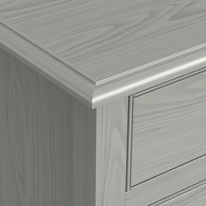 SIMPLIHOME Connaught 40" Wide Solid Wood Cabinet in Fog Grey | Traditional slim entryway and living room organizer for hats, gloves, shoes and keys with space-saving storage design.