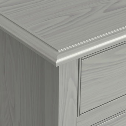 SIMPLIHOME Connaught 40" Wide Solid Wood Cabinet in Fog Grey | Traditional slim entryway and living room organizer for hats, gloves, shoes and keys with space-saving storage design.