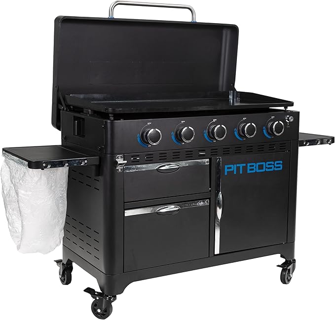 Pit Boss PB5BGD2 Gas Griddle, 5 Burner, Black