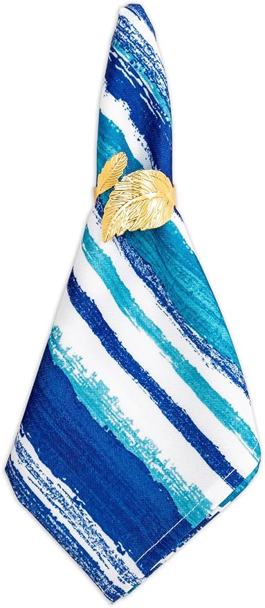 YiHomer Indoor Outdoor Tabletop for Spring Summer Decorations, Picnics and Dinner Parties - Stain and Water Resistant, Napkin Set, 20 x 20, Crayon Art (Ocean)