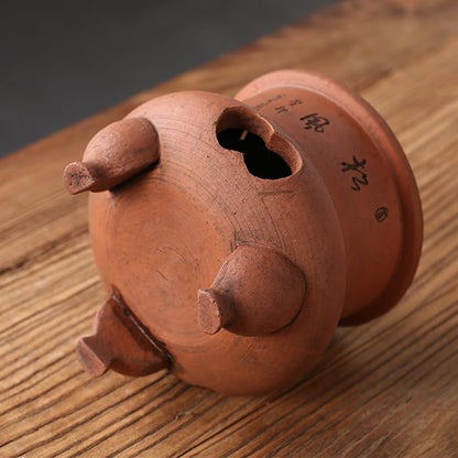 Chaozhou Imperial Kiln rare red clay charcoal stove Tea set Kung Fu Tea stove Outdoor Heating stove Barbecue oven Clay stove (old rock clay charcoal stove)