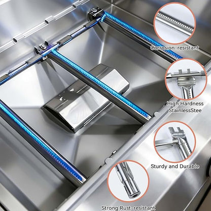 Spirit E-310 Parts 7636 Flavorizer Bars & 69787 Burner Tubes for Weber Spirit & Spirit II 300 Series E310 E320 E330 S310 S320 S330 with Front Control, 15.3" Heat Plates & 18" Grill Burners
