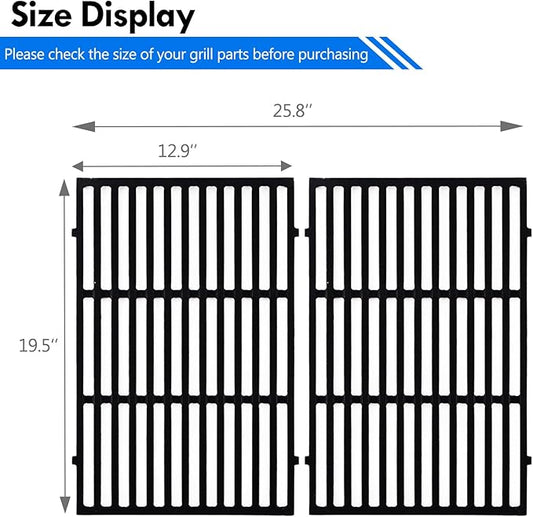 Genesis E-310 7524 Grates Replacement Parts for Weber Genesis 300 Gas Grill Grates Genesis E310 E-310 E-320 E-330 S-310 S-330 S-320 CE-310 CE-330 CEP-310 Cast Iron Cooking Grids Genesis Grill Parts