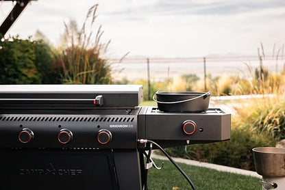 Camp Chef Gridiron Pro- 36" Outdoor Griddle Grill with Side Burner, Flamethrower Ignition & Hinged Lid - Premium 36" Flat Top Grill for Outdoor Cooking