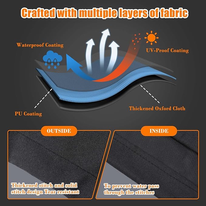 Grisun Grill Cover for Traeger Timberline XL TBB01RLG, Ironwood XL TFB93RLG BAC639 BAC647 Wood Pellet Grills - Heavy Duty Waterproof Fade Resistant Grill Cover for Traeger Cover
