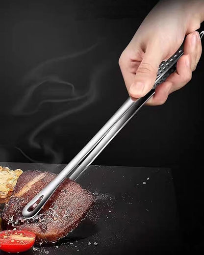 Korean BBQ Grill Charcoal 13.7 Inches Stainless Steel Portable Barbecue Grill and 4 PCS Korean BBQ Tongs