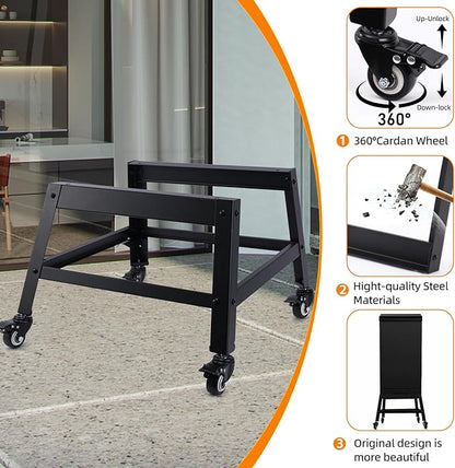 Mobile Stand for EAST OAK 30 inch Electric Smoker, Leg Extension Kit with Wheels for EAST OAK 30" Outdoor Electric Smoker, Smoker Grill Stand for Outdoor Barbecue,Black,All Steel Mobile Stand Base