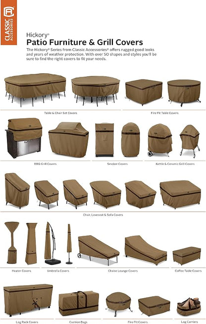 Classic Accessories Hickory Water-Resistant 64 Inch BBQ Grill Cover