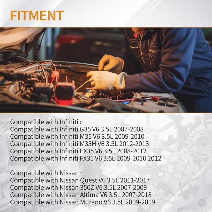 6PCS Fuel Injectors 12 Holes Compatible with Nissan 350Z Altima Murano Quest, for Infiniti EX35 FX35 G35 M35 M35H V6 3.5L Replace# 16600JK20A 16600-JK20A