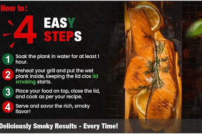 Bigger 13 PK, Cedar Planks for Grilling Salmon,11"x 5" Better Smoking, Add Smoky Flavor to Salmon, Veggies, Restaurant Quantity
