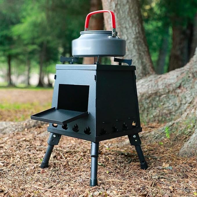 Portable Charcoal Grill for Camping BBQ Grills Outdoor Barbecue Grill, Household Charcoal Baking Pan Oven Fire Pit, Heavy-Duty Iron Stove for Backyard Party,A-1