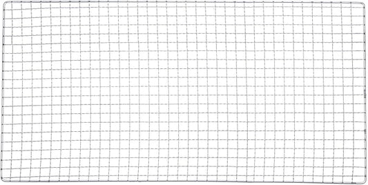 HARFINGTON Square BBQ Grill Net 29.5x60cm Electroplated Stainless Steel Barbecue Mesh Mat for Baking Smoking Charcoal Grilling Roasting