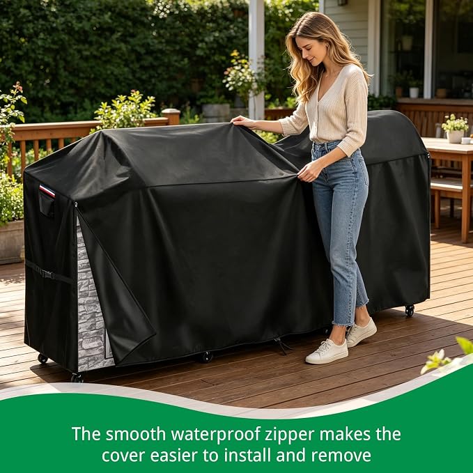 100 Inch Island Grill Cover, Outdoor BBQ Island Waterproof Cover | Heavy Duty Outdoor Large Kitchen Covers for Patio BBQ, 100"L x 35"W x 52"H