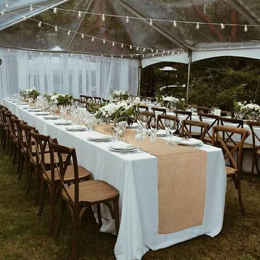 AK-Trading 100% Natural Chic Rustic Burlap Jute Runners - Made in USA - Ships Fast & Free 14" Wide x 72" Long