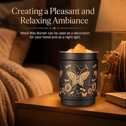 kobodon Butterfly Wax Melt Warmer Metal Wax Warmer for Scented Wax | Electric Fragrance Candle Oil Burner 2 in 1 Wax Melts as Gifts for Moms Grandma Women Girls