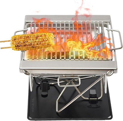 Camping Grills,Folding Outdoor Cooking Gear | Small Charcoal Grill | for Hiking Picnics Tailgating Park Party Garden Cooking Picnics