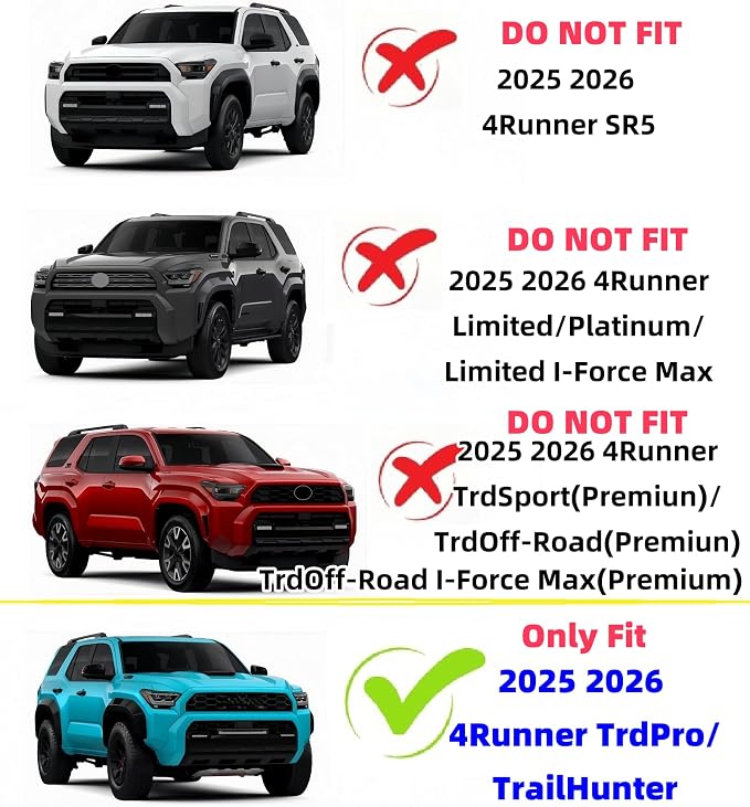 White led Grills Grill Lights for 6th gen 4runner 2025 2026 trdPro | 2026 TRD Pro Trailhunter Grille Grills light accessories