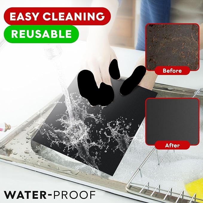 Grill Magic BBQ Grill Mat Set of 3-100% Nonstick Large Grilling Sheets - Heavy Duty Cooking Mats for Outdoor Grill Charcoal, Gas or Electric - Reusable, Extra Thick and Easy to Clean - 15.75 x 13