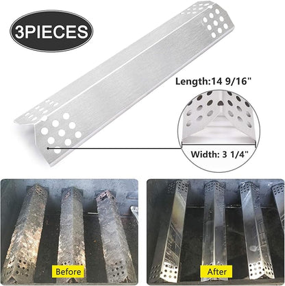 Replacement Burner Covers for Grillmaster Grill Master 720-0737, Set of 3 Heat Plates Heat Shields Flame Tamers Replacement for Nexgrill 720-0896B 720-0896C 720-0896E 720-0882A 720-0896 720-0825 Grill