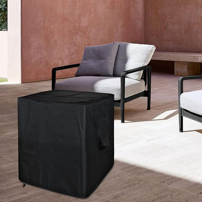 SheeChung Cover for Propane Tank Cover Table 17"x17"x20",Fit for 20 lbs Gas Tank Holder Storage Box,Waterproof Heavy Duty 600D Outdoor Wicker Side Table/Storage Box Covers for Gas Fire Pit Grill