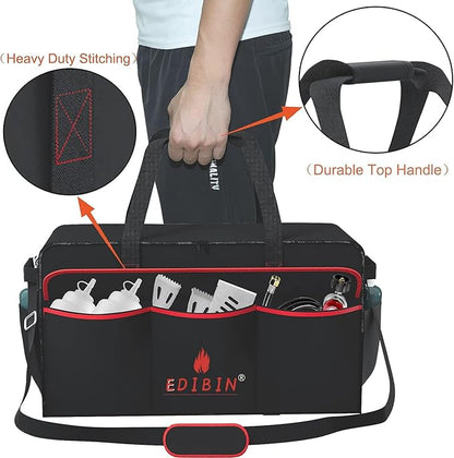 Grill Carry Bag for Pit Boss Grills 75275 Two-Burner Portable Grill,Heavy Duty Waterproof Tabletop Griddle Cover for Pit Boss Griddle 75275